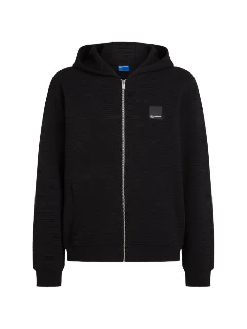 Karl Lagerfeld Jeans waffle zip-up hoodie