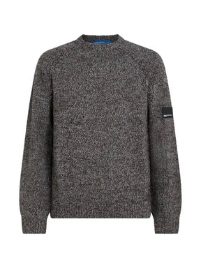 Karl Lagerfeld Jeans melange-knit raglan-sleeve sweater