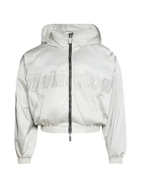 RRR123 Flagship Abbots logo-embroidered padded jacket