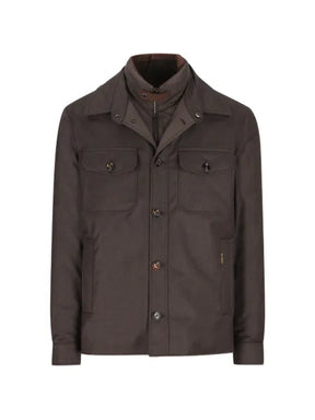 Moorer pocket button-up jacket