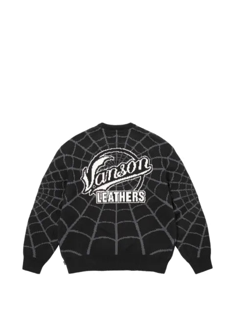 Supreme x Vanson Leathers x Marvel Spider-Man intarsia-knit sweater