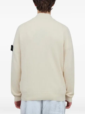Stone Island Compass-patch half-zip sweater
