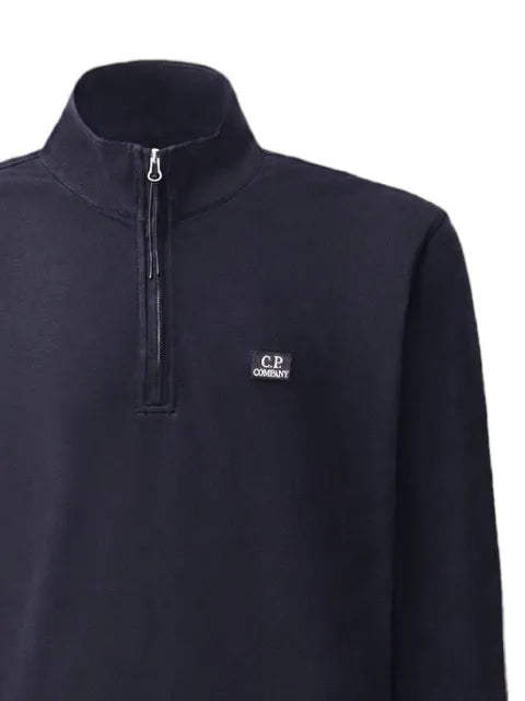 C.P. Company stretch piquet long sleeve half zip polo