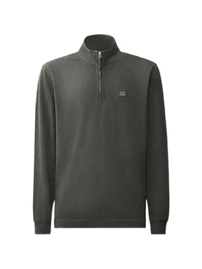 C.P. Company stretch piquet long sleeve half zip polo