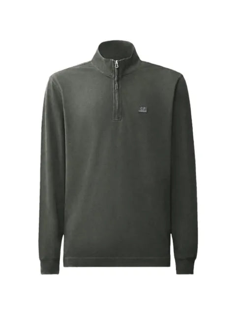 C.P. Company stretch piquet long sleeve half zip polo