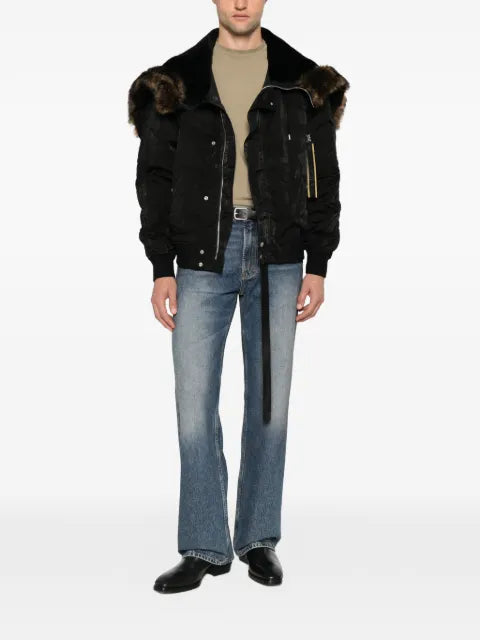 FENDI fur-trim padded jacket