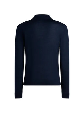 ETRO polo-style wool and silk sweater