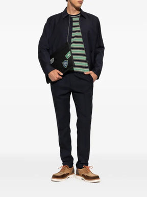 Paul Smith melange 'Storm System' wool Harrington jacket