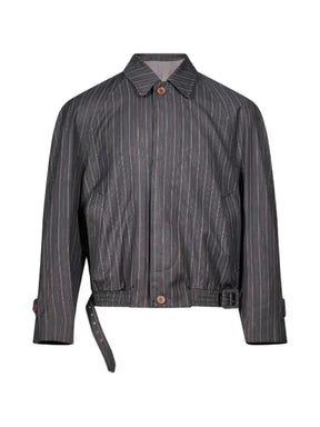 Magliano pinstripe-pattern belted jacket