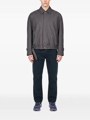 Magliano pinstripe-pattern belted jacket