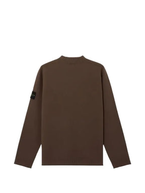Stone Island logo-patch knit sweater