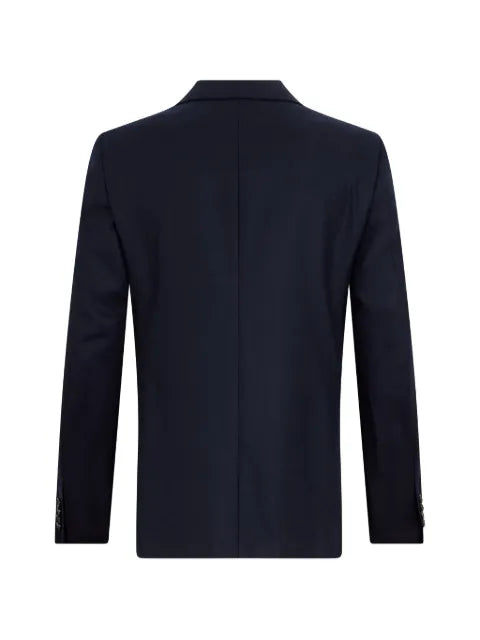 Canali twill-weave single-breasted blazer