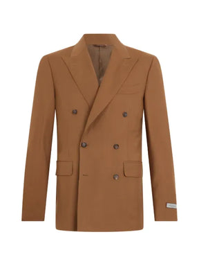 Canali double-breasted peak-lapel blazer