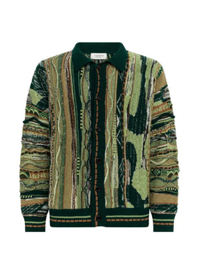 Laneus jacquard-knit cardigan