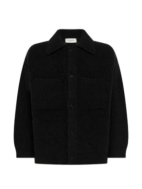 Laneus distressed ribbed cardigan