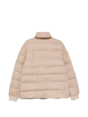 Kiton quilted high-neck jacket
