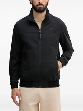 GUESS USA logo-patch zip-up jacket