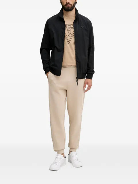 GUESS USA logo-patch zip-up jacket