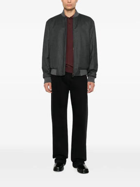 Canali wool zip-up jacket