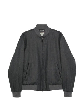Canali wool zip-up jacket
