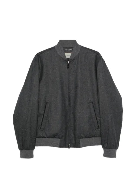Canali wool zip-up jacket