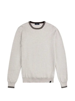 Fay elbow-patch tipped-trim sweater