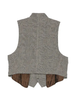 Ziggy Chen checked waistcoat