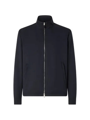 Zegna navy blue microfiber Motorin 100cc blouson