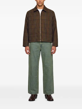 Song For The Mute checked zip-fastening jacket