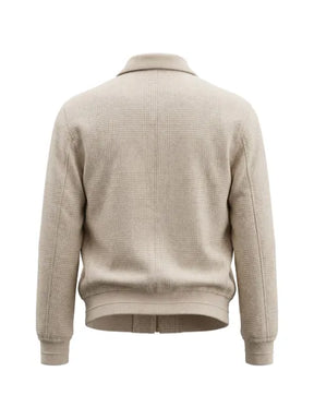 Brunello Cucinelli hand-crafted reversible bomber jacket in cashmere Prince of Wales flannel
