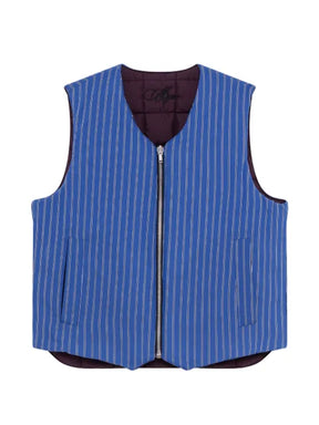 MSGM reversible quilted pinstripe gilet
