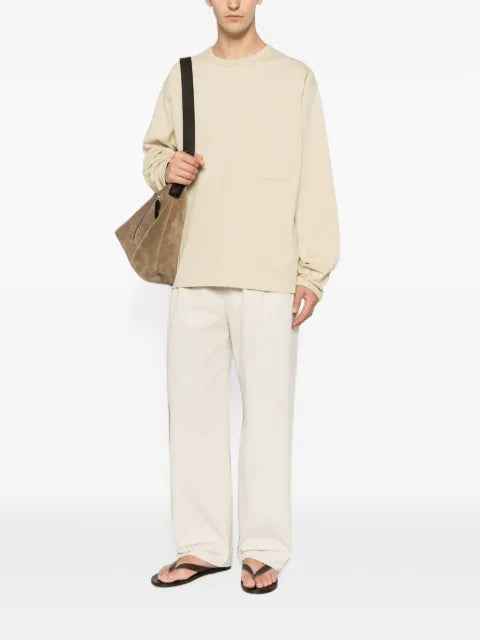LEMAIRE long-sleeve boxy T-shirt in compact cotton jersey
