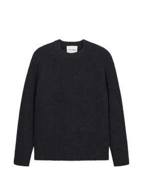 Closed ribbed-knit raglan-sleeve sweater