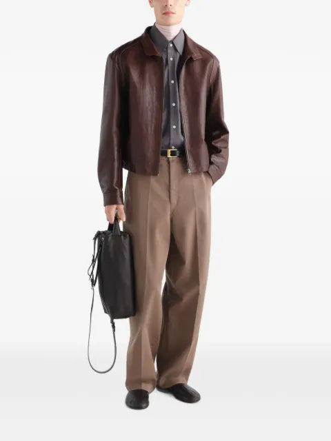 LEMAIRE Harrington jacket in glossy leather 