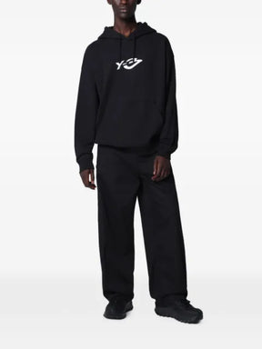 Y-3 logo-print hoodie