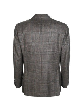 Santaniello prince of wales check blazer