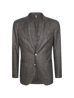 Santaniello prince of wales check blazer