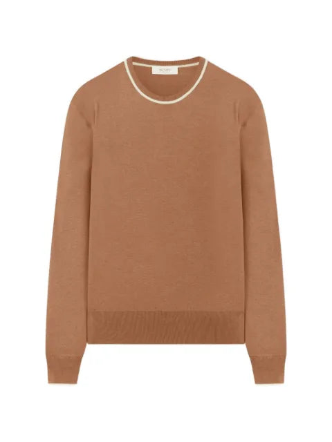 RETORI contrast-trim silk-blend sweater
