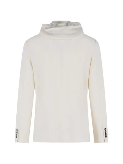 Eleventy hooded single-breasted jacket