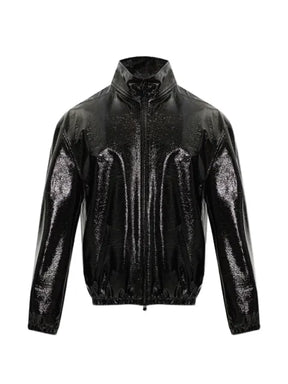 Courrèges stand-up collar vinyl jacket