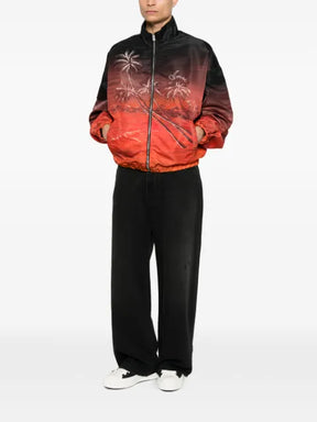 AMIRI palm-tree print zip-fastening jacket