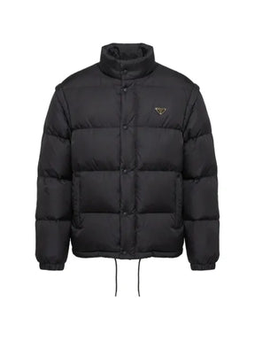 Prada quilted logo-plaque puffer jacket