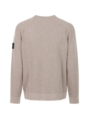 Stone Island ribbed-knit Compass-patch sweater