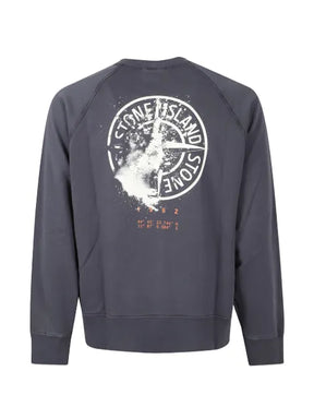 Stone Island logo-embroidered raglan-sleeve sweater