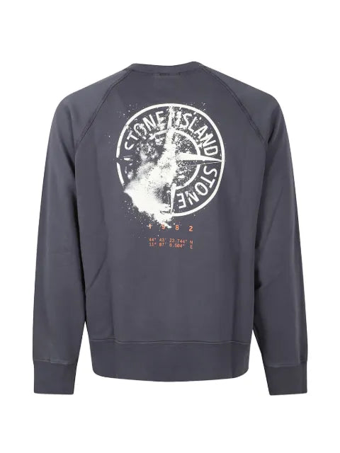 Stone Island logo-embroidered raglan-sleeve sweater