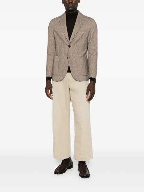 Circolo 1901 herringbone-pattern single-breasted blazer