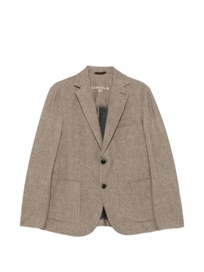 Circolo 1901 herringbone-pattern single-breasted blazer