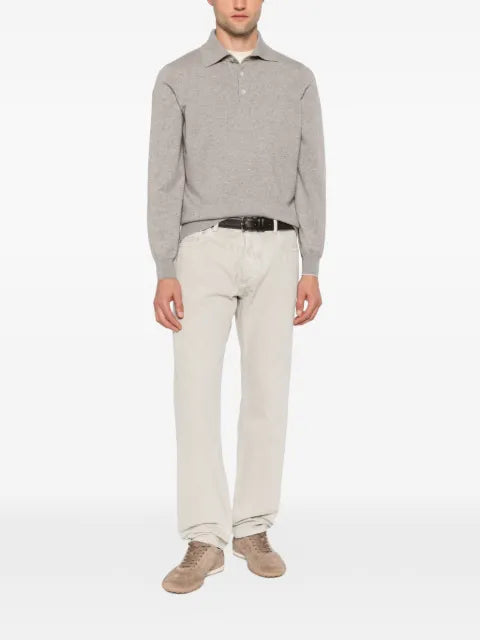 Brunello Cucinelli long-sleeve polo sweater
