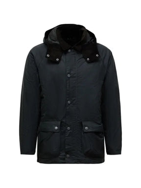 Barbour hooded corduroy-collar jacket