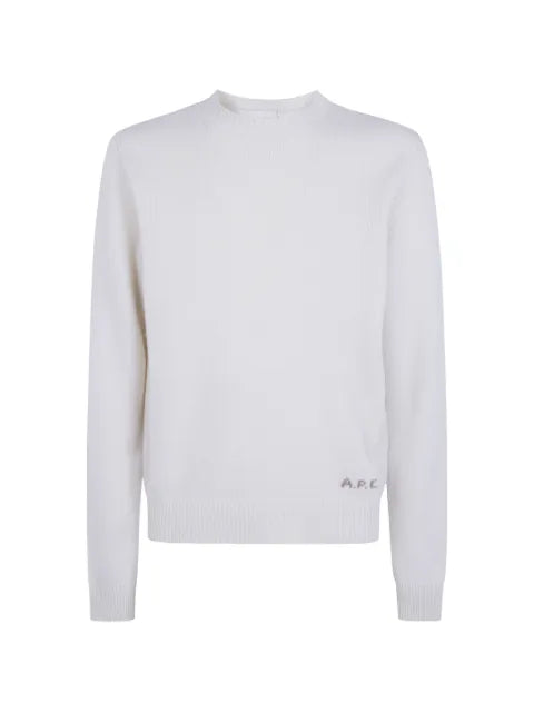A.P.C. logo-embroidered wool sweater